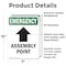 Signmission Assembly Point (Up Arrow) With Symbol, 7 in W x Rectangle, Vinyl Decal OS-2PACK-EM-D-710-V-10432 - alternate 4